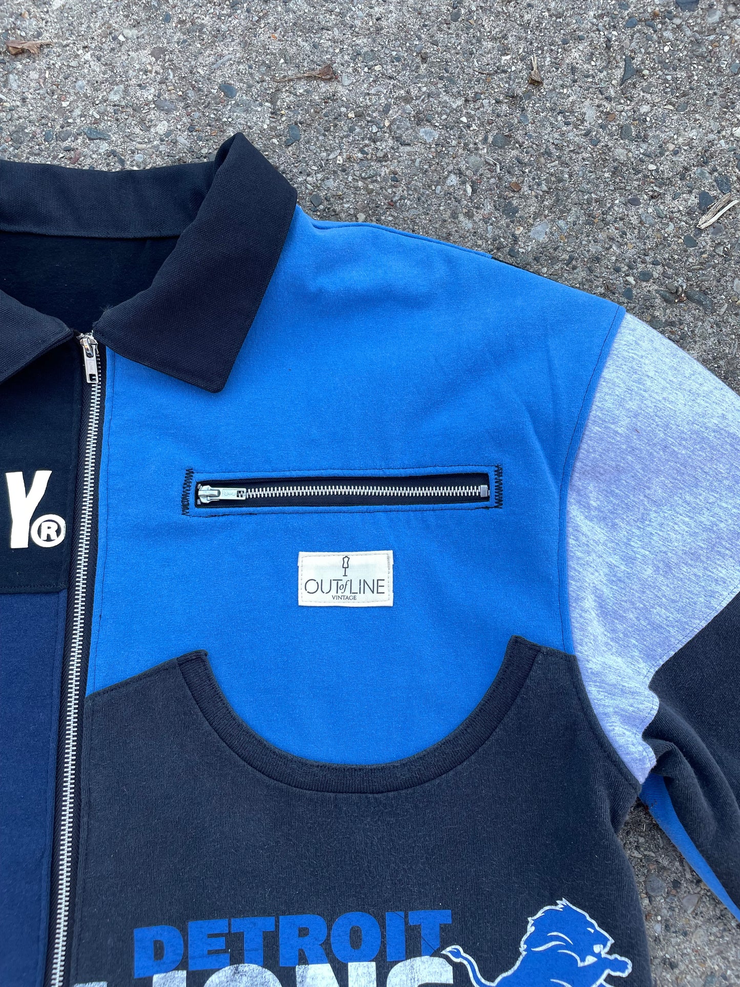 1/1 Upcycled Detroit Sports Jacket - L